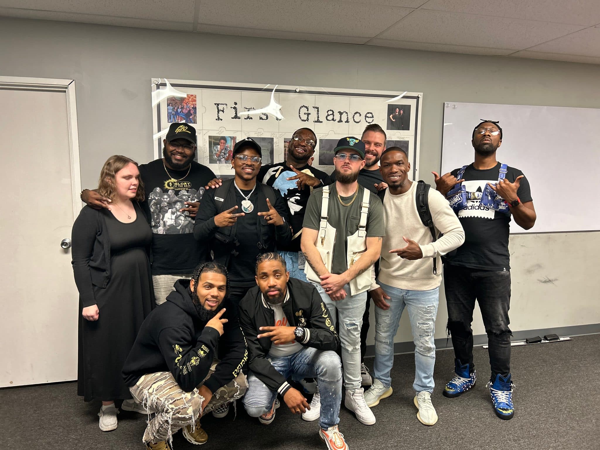 A group photo at First Glance in Akron.